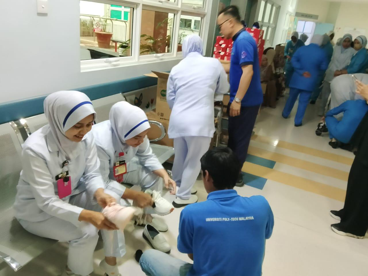 Nike Shoe Distribution to Hospital Staff and Child Patients - Photo 20